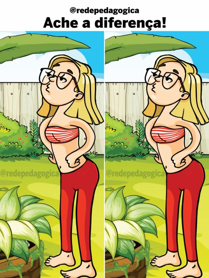 Desafio Visual: Encontre a Diferença no Jardim de Verão