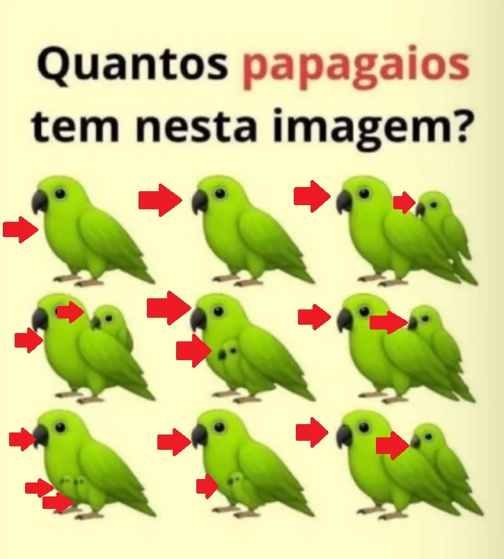 Desafio Visual: Quantos Papagaios Você Consegue Encontrar?