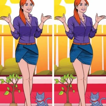 Desafio Visual: Encontre a Diferença na Moça Ruiva!
