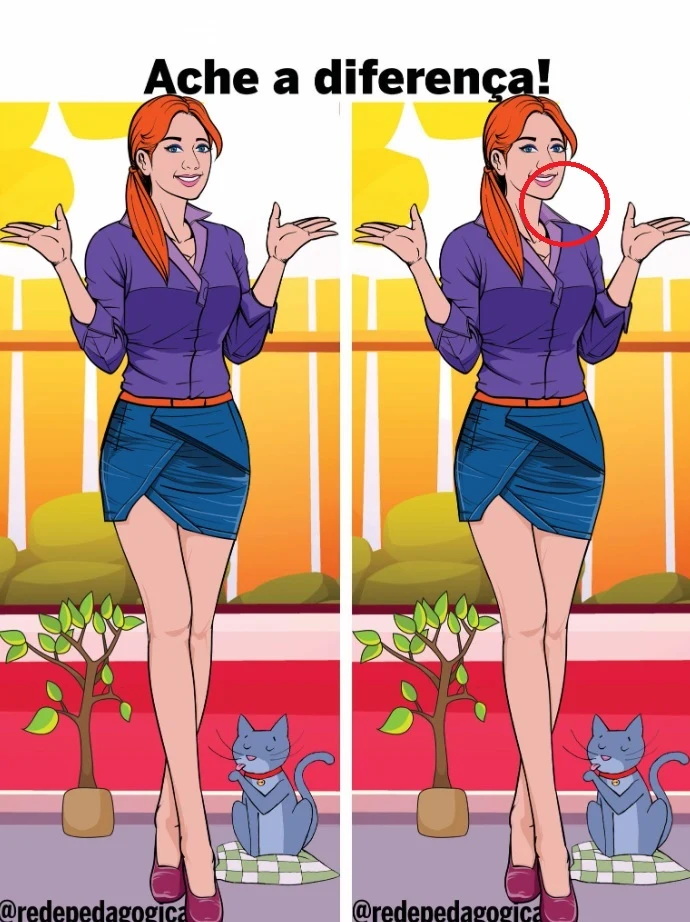 Desafio Visual: Encontre a Diferença na Moça Ruiva!