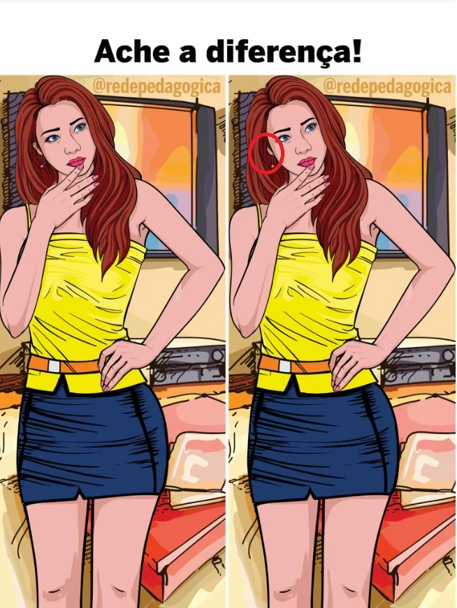 Desafio Visual: Encontre a Diferença na Moça de Amarelo!