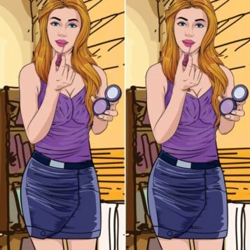Desafio Visual: Encontre a Diferença na Moça se Maquiando!