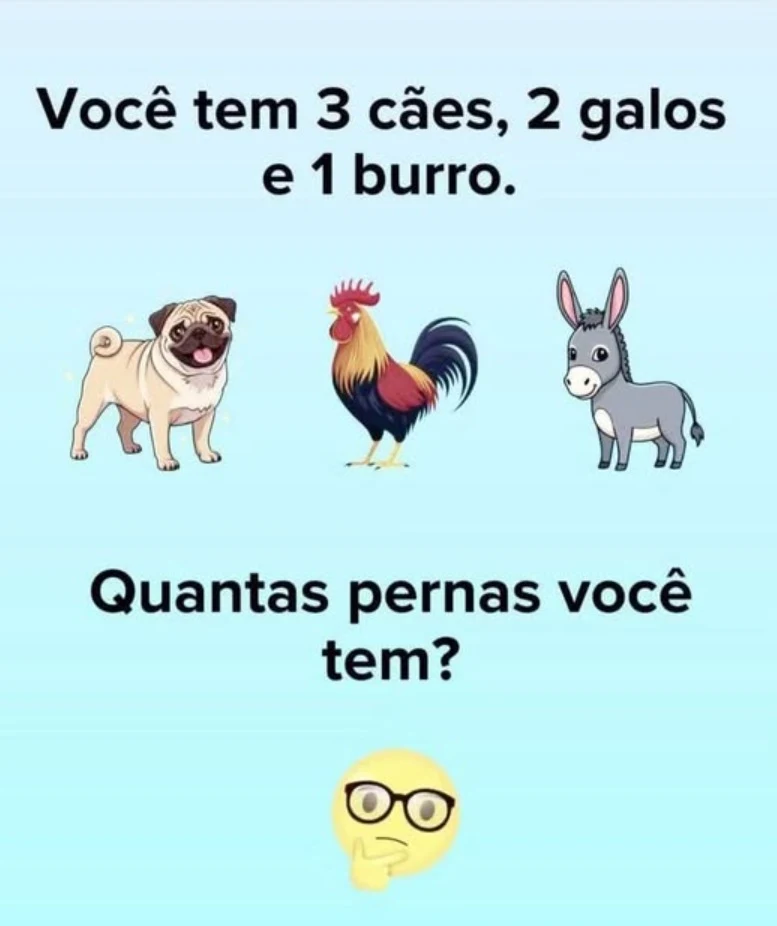 Desafio do Dia: Quantas Pernas Você Tem?