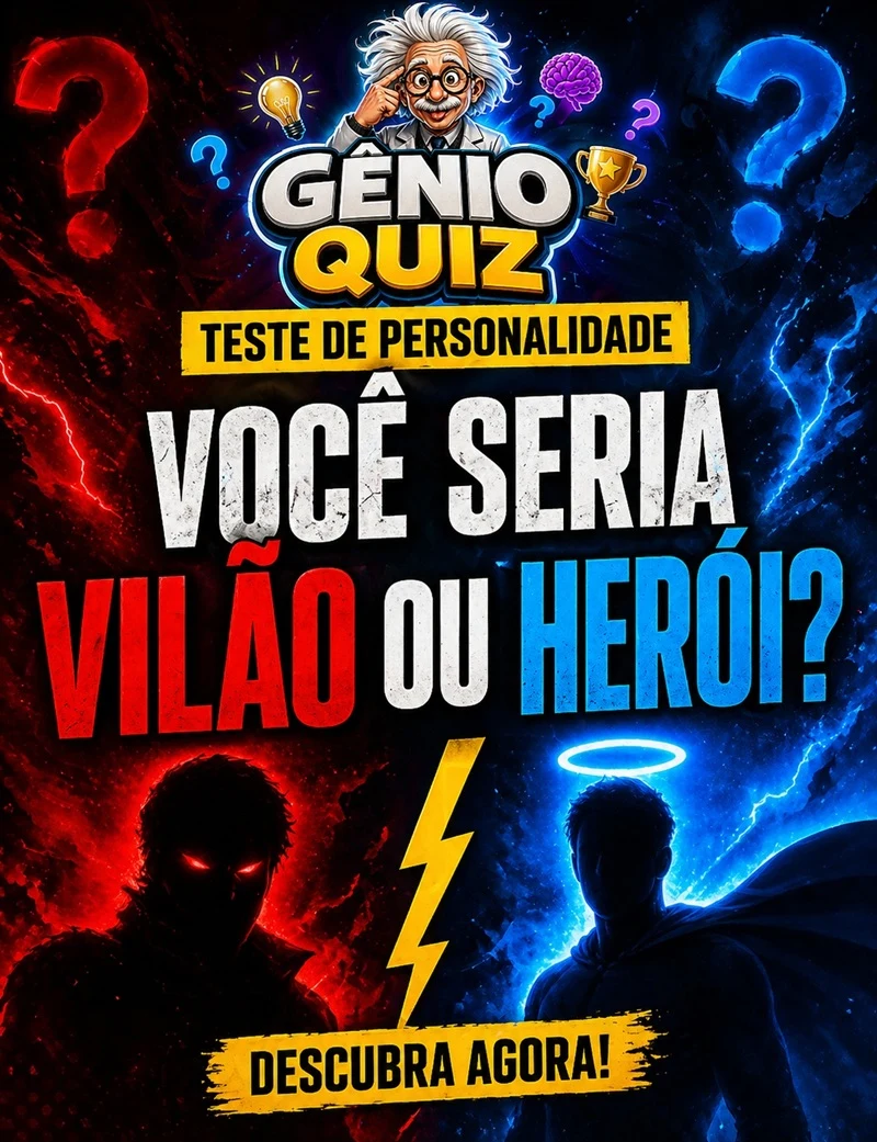 Teste de personalidade vilão ou herói – descubra quem você seria no Gênio Quiz
