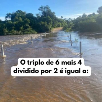 o triplo de 6 mais 4 dividido por 2 desafio matemático