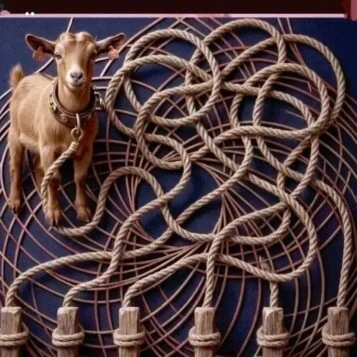 qual corda está presa na cabra desafio visual