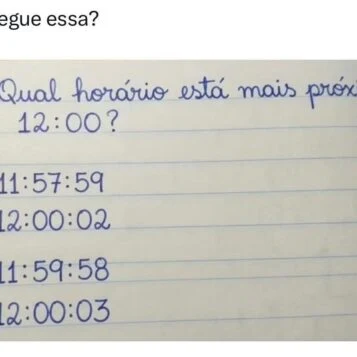 qual horário está mais próximo de 12 00