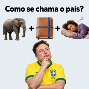 Desafio visual para descobrir o nome de um país usando as imagens de um elefante um livro e uma mulher dormindo.
